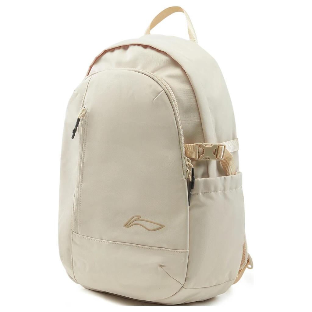New LiNing Sports Life Collection Polyester Backpack Unisex Ivory ABSU227
