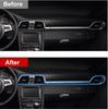 Car Interior Decor Lamp 3M Optical Fiber Neon Atmosphere Light Strip Play & Plug