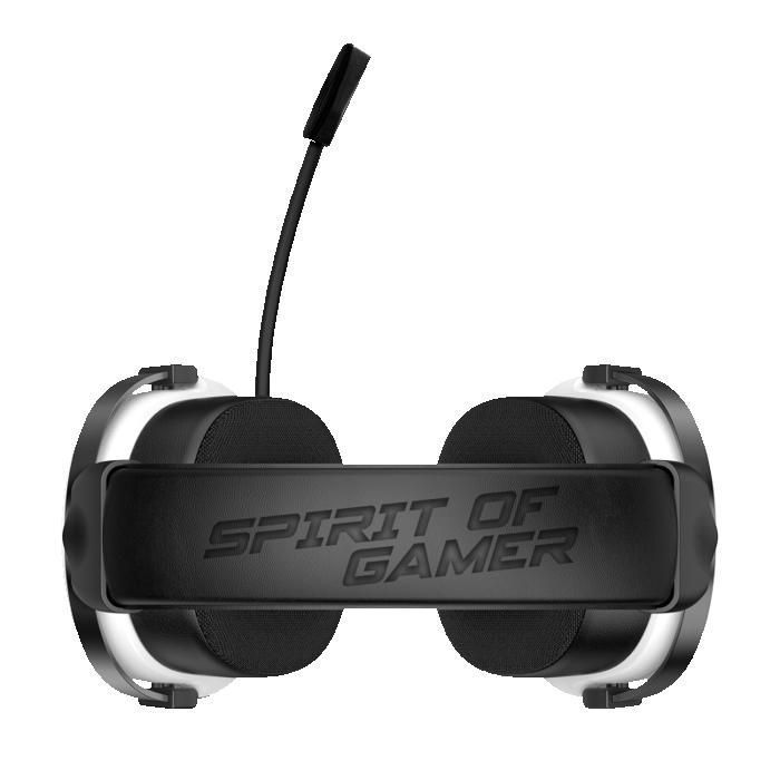 Casque Gaming - SPIRIT OF GAMER - XPERT H1400 ARTIC - Surround 7.1 - Micro détachable - Autonomie 40h