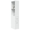 VidaXL Narrow Bathroom Cabinet with Castors White, Tall Bathroom Cabinet, Bathroom Storage 855295