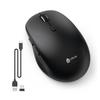 iClever Wireless Mouse Dual Mode Wireless Mouse Bluetooth Rechargeable Mouse Quiet 7 Key Buttons DPI Can Connect 3 Devices Simultaneously Windows iPad