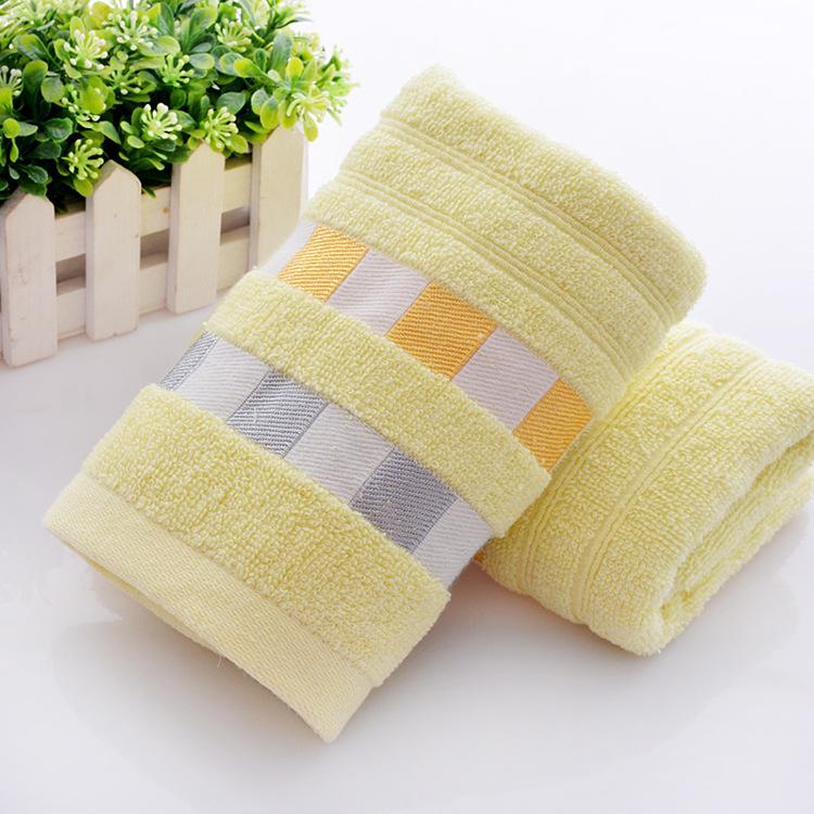 Утолщенное Впитывающее Ленточное Клетчатое Полотенце Хлопковое Жаккардовое Прерывистое Мягкое Парное Полотенце Полотенце для Лица