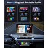 7" / 9" Портативная беспроводная автомагнитола Carplay Android Auto, Мультимедийный плеер, IPS-сенсорный экран, AUX, USB, Bluetooth, Mirror Link, AHD