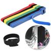 20pcs/set Loop Hook Nylon Hook and Loop Strap Cable Ties Reusable Wire Organizer Self Adhesive Clip Holder Magic Tape Strap with Cat Head Back