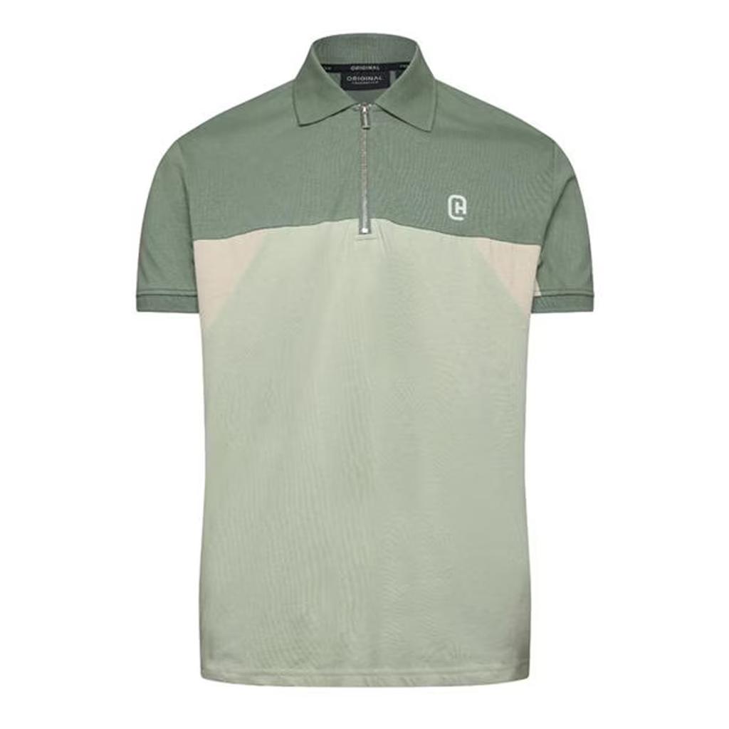 C.P. Company Mens Colour Block Half Zip Regular Polo Shirt