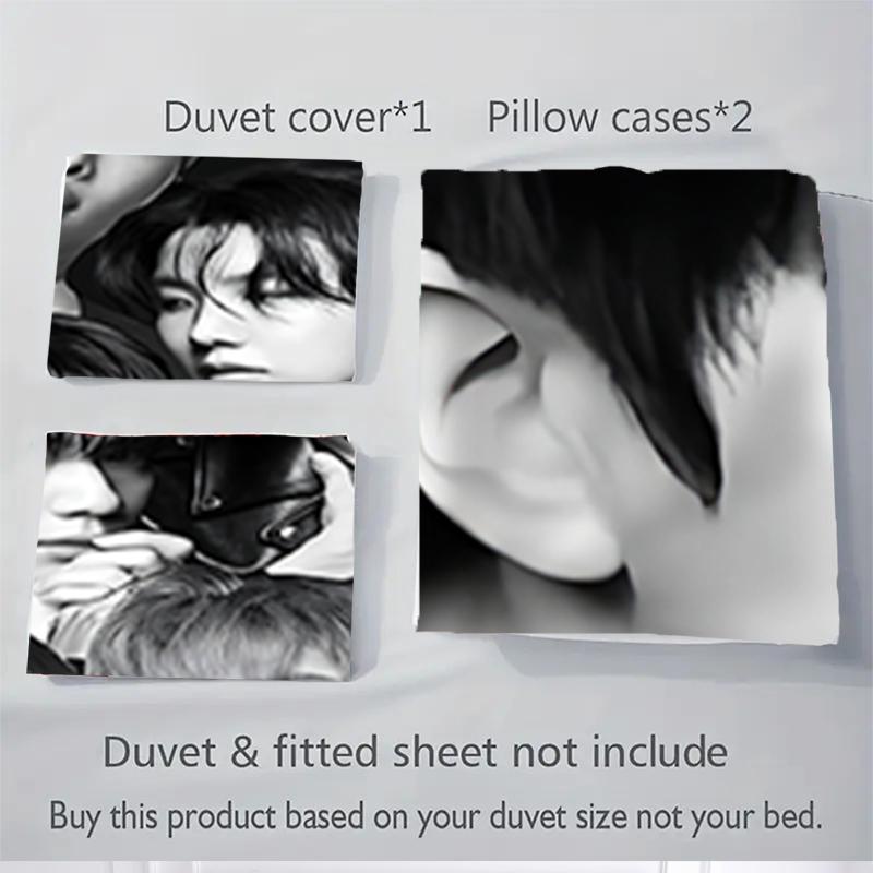3Pcs Kpop Stars Collage Bedding Sets For All Sizes New 3D Printed Bed Cover Comforter Duvet Cover Pillowcase Bedroom Decoration
