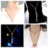 Long Chain Bar Pendant Triangle Tassel Necklace Chic Clavicle Chain New Neck Choker
