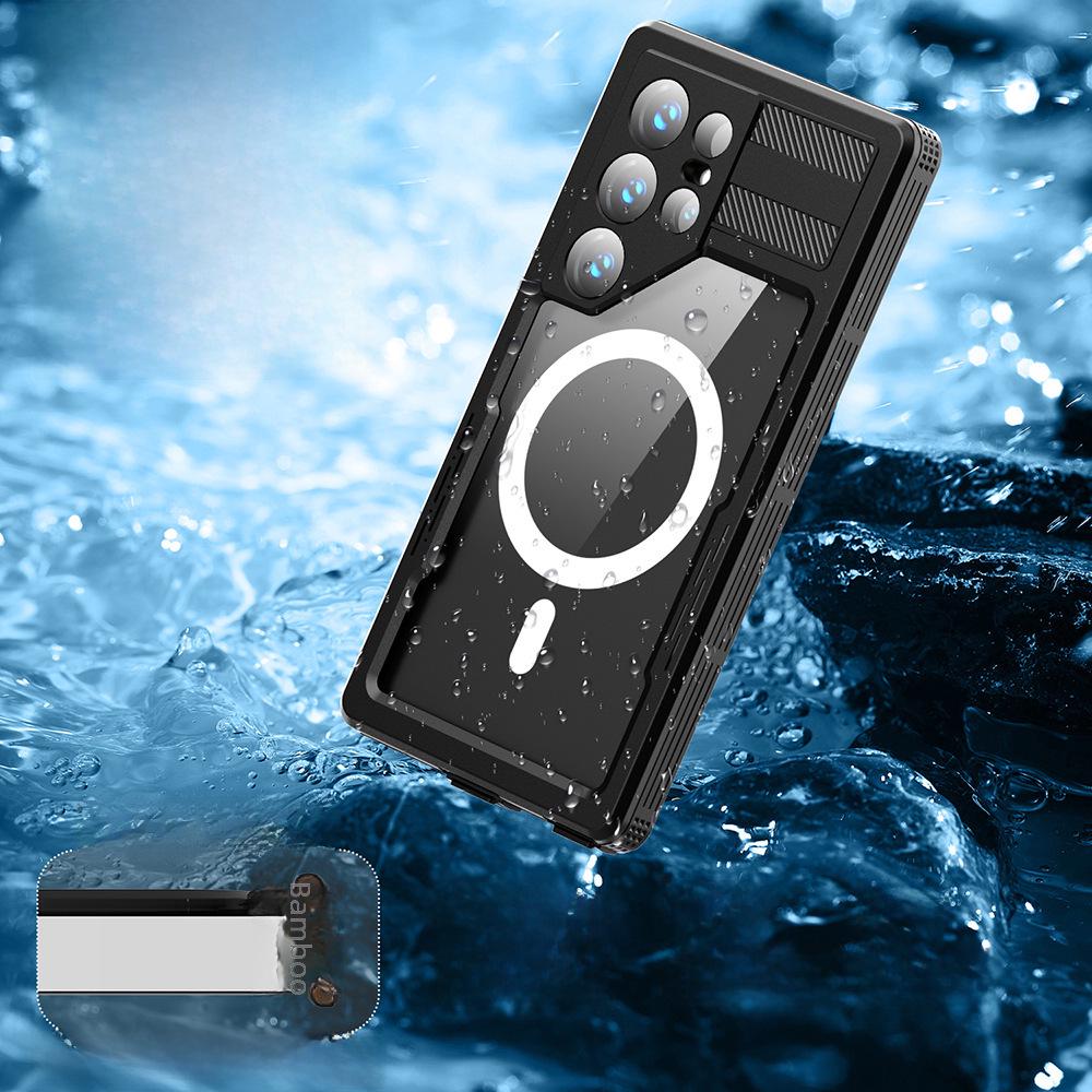 Mars Ares Waterproof Magnetic Case for Samsung S24 Ultra - Double-Sided, Full Coverage, Anti-Fall Protection