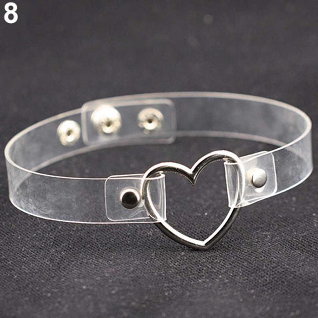 Женское кольцо в стиле панк с сердцем из искусственной кожи, воротник-колье, ожерелье, готическое ожерелье