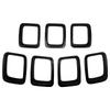 Grille erts ABS Front Grill Cover Exterior Accessories for Jeep Compass MP 2017-, Carbon Fiber Finish