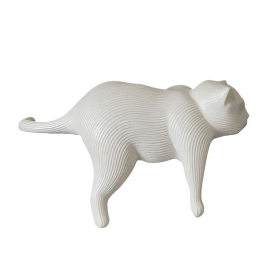 3D-печатная модель кошки, Фигурка лежащей кошки, Подвеска на край стола, Настольное украшение с матовой текстурой из смолы, Креативный подарок для любителей кошек