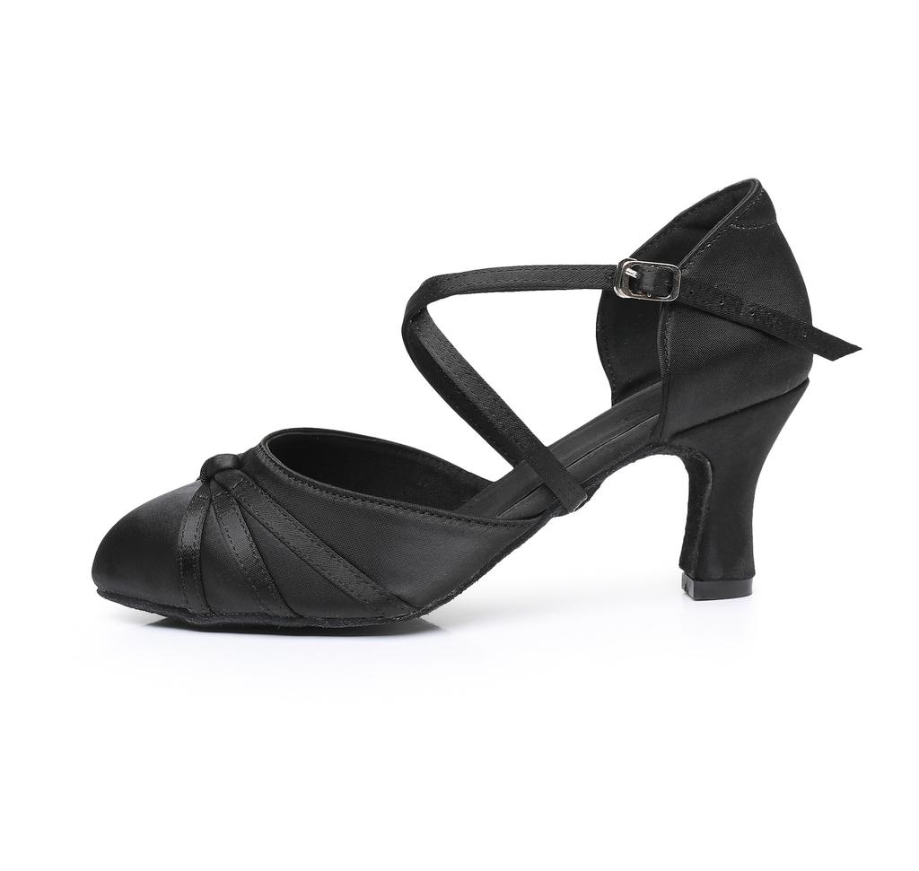 Шелковые Сатиновые Туфли для Латиноамериканских Танцев Танго Сальса Бальных Танцев для Женщин Внутренние Профессиональные Высокие Каблуки Танцевальные Кроссовки 5.5/7см