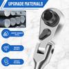 Mini Ratchet Wrench Set Chrome Vanadium Steel 2 in 1 Flex Head Ratchet Wrench Reversible 1/4 Inch Drive Ratchet and Bit Driver