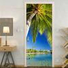 Sea Beach Door Decoration Stickers Bedroom Entrance Boys Girls Room 3d Wallpaper Natural Scenery Self-adhesive Home Wall Decals