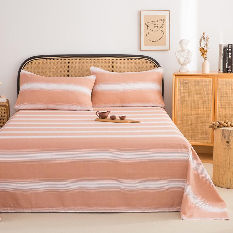 Оптовая продажа 100% хлопок старые грубые тканые простыни чистый хлопок кан одинарный комплект из трех предметов одинарная мягкая циновка студенческое общежитие циновка