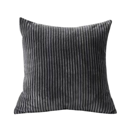 Плюшевая наволочка с полосатой текстурой, однотонная наволочка для украшения дивана, наволочка для подушки для гостиной, спальни, наволочка для подушки на сиденье автомобиля