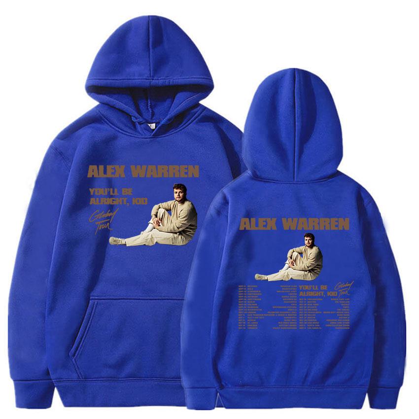 You'll Be Alright Kid Alex Warren Hoodies Мужская одежда Зимние толстовки с капюшоном с длинным рукавом Певица Графический принт Топ