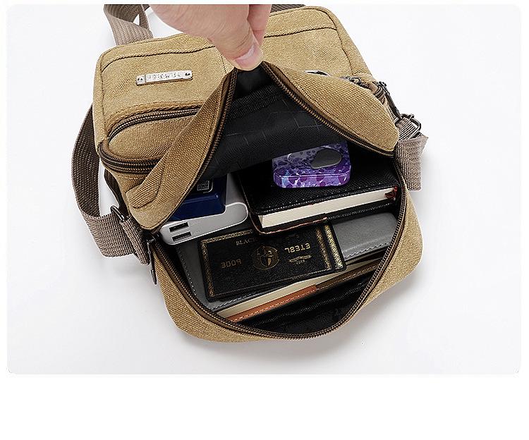 Мужская парусиновая многофункциональная сумка кроссбоди и на плечо - Унисекс повседневная сумка