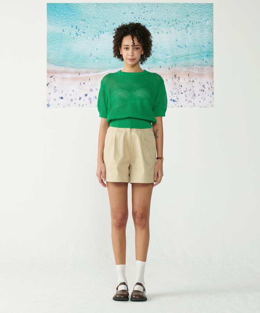 AGENT PEEK Agp Knit Round T-Shirt (W) Green