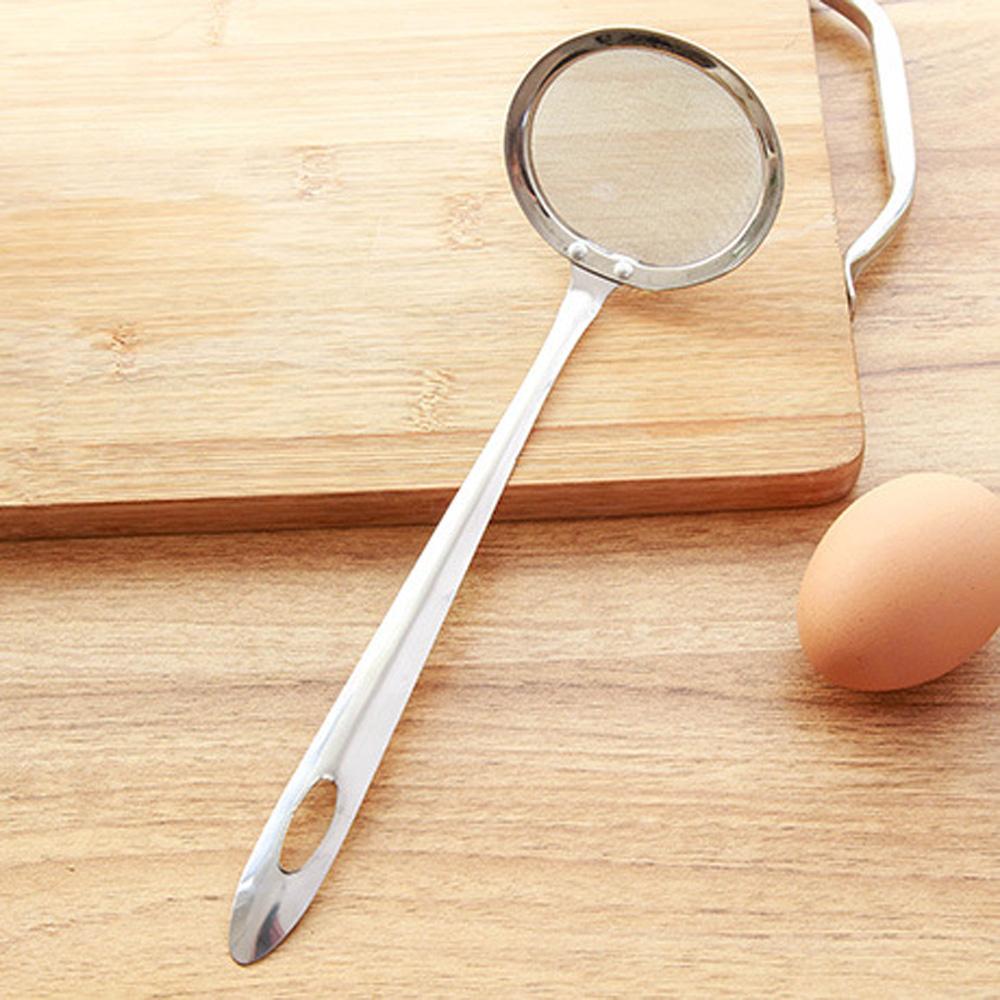 Fine Mesh Cooking Tool Baking Sifting Kitchen Oil Skimmer Colander Strainer Filter Spoon