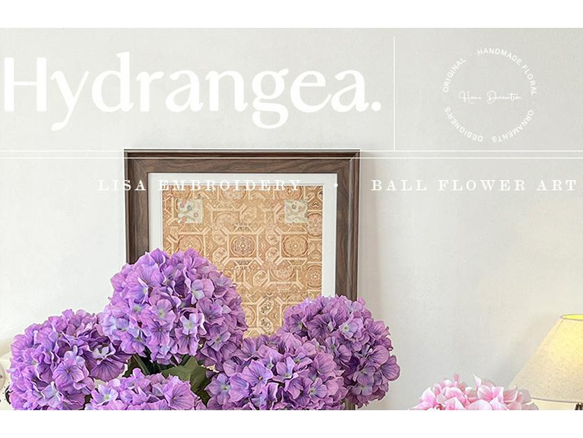 3D-печатные искусственные цветы гортензии Лиза, 144 штуки для цветочных композиций, свадеб, поделок-декораций или имитационных экспозиций.