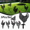 5Pcs Gardening Ornaments Chicken Yard Art Garden Backyard Lawn Stakes Hen Yard Decor Gift Easter Decoration Organizador