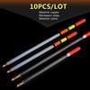 10 Pcs Plastic Hollow Fishing Float Eye-catching Buoy Fishing By The Riverbank of Reservoir Outdoor Light Fish Float Tube Float