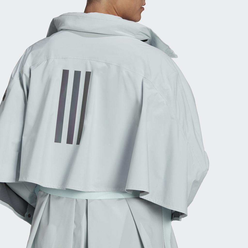 Adidas Длинная куртка с принтом логотипа и цветными блоками, женская куртка зеленого цвета GP3104