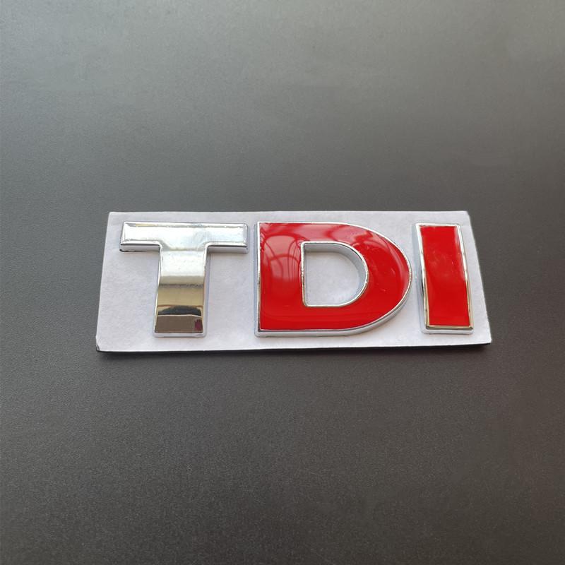 3D Металлический Логотип Значок TDI На Решетку Радиатора Автомобиля Наклейка На Крышку Багажника Для VW Golf 4 6 7 MK6 Polo Jetta Passat Аксессуары