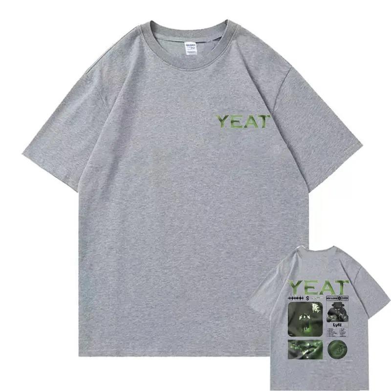 Футболка с принтом нового альбома рэпера Yeat, лимитированный выпуск, мужская, женская, хип-хоп, с круглым вырезом, оверсайз, мужская мода, свободная уличная одежда