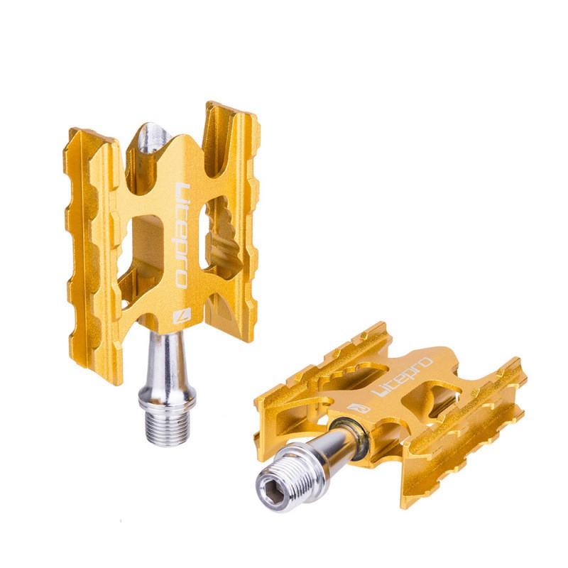 Litepro Aluminum Folding Bike Pedals Lightweight Bicycle Pedal With DU Bearing Commuter Urban Cycling