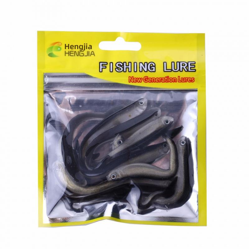 10pcs Fishing Loach Soft Bait Two-color Small Fish Lure 8cm/2g Lightweight Fishing Gear for Angling And Baitfish