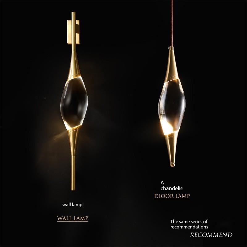 Медный хрустальный настенный светильник LED Nordic luxury living TV настенное украшение для интерьера настенное бра креативные настенные светильники для спальни