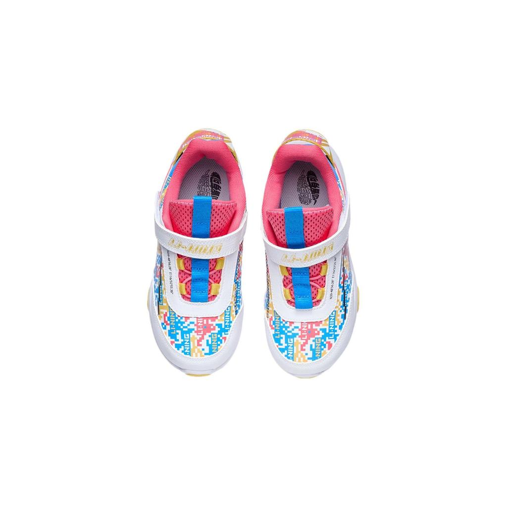 Li Ning Childrens Xuanbu Удобная спортивная нескользящая амортизирующая износостойкая дышащая повседневная обувь Детская повседневная обувь ярко-красного цвета YKNR110-15