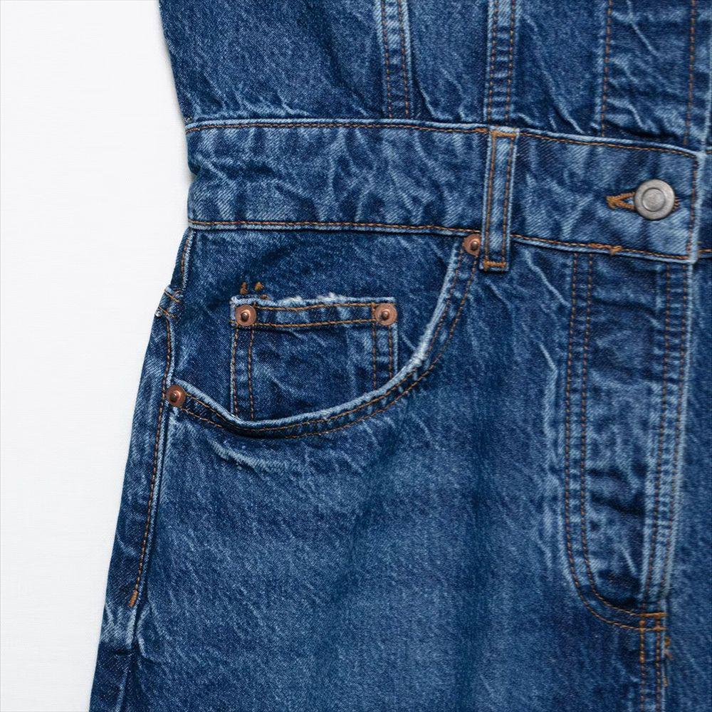 2025 Spring/Summer Women's Sleeveless Slim Fit Denim Dress with Turn-Down Collar