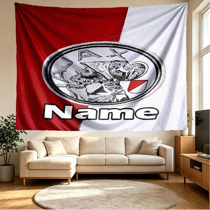 Custom Name Personalized Ajax Print Tapestry, Wall Art Decor, Bedroom, Dorm, Apartment, LivingRoom, Party Backdrop, Gift for Birthday