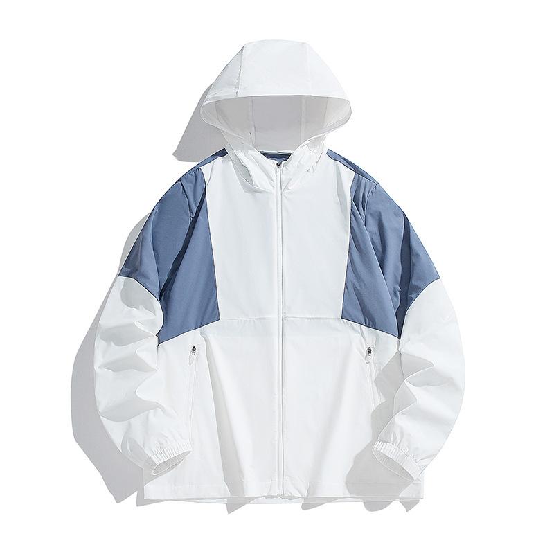 UPF10 + Outdoor Sunscreen Clothing Men's and Women's Color Matching Breathable Cycling Clothing Tooling Clothing Japanese UV Protection Jacket Tide