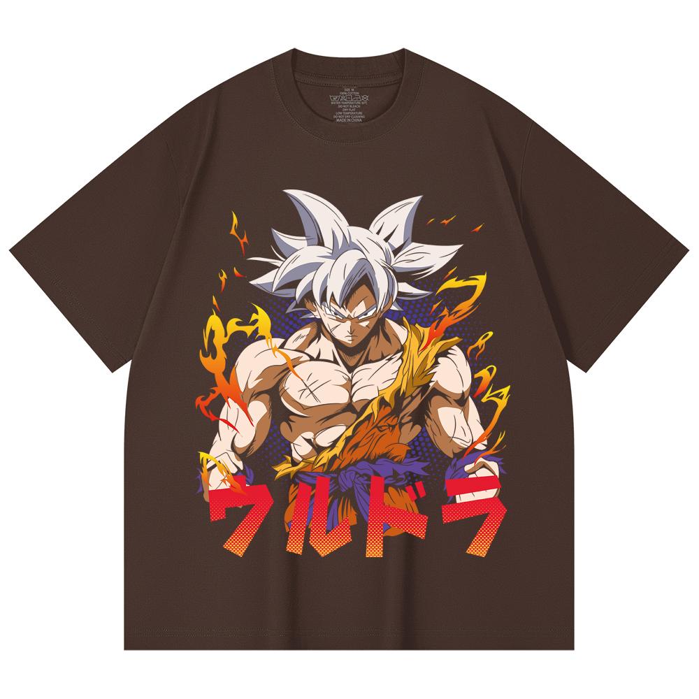 230 Gsm 100% Cotton Dragon Ball V11 Goku Ultra Print Unisex Heavy Cotton T Shirt