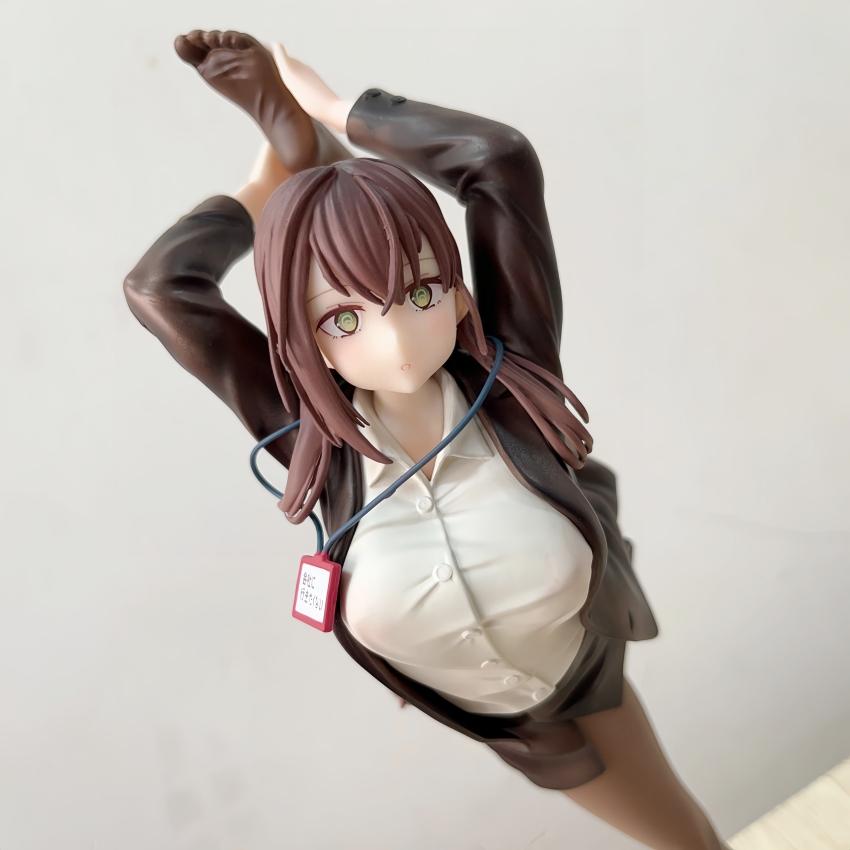 29СМ Удивительно Гибкая OL-тян, Которая Не Хочет Идти на Работу Белая Фигурка ПВХ Статуэтка из Игры Аниме Модель Экшн Взрослая Кукла игрушки