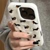 Чехол для телефона из мягкого силикона с узором такс Для iPhone 17 Air 16 15 14 13 12 11 Pro Max Plus Поверхность с текстурой морщин