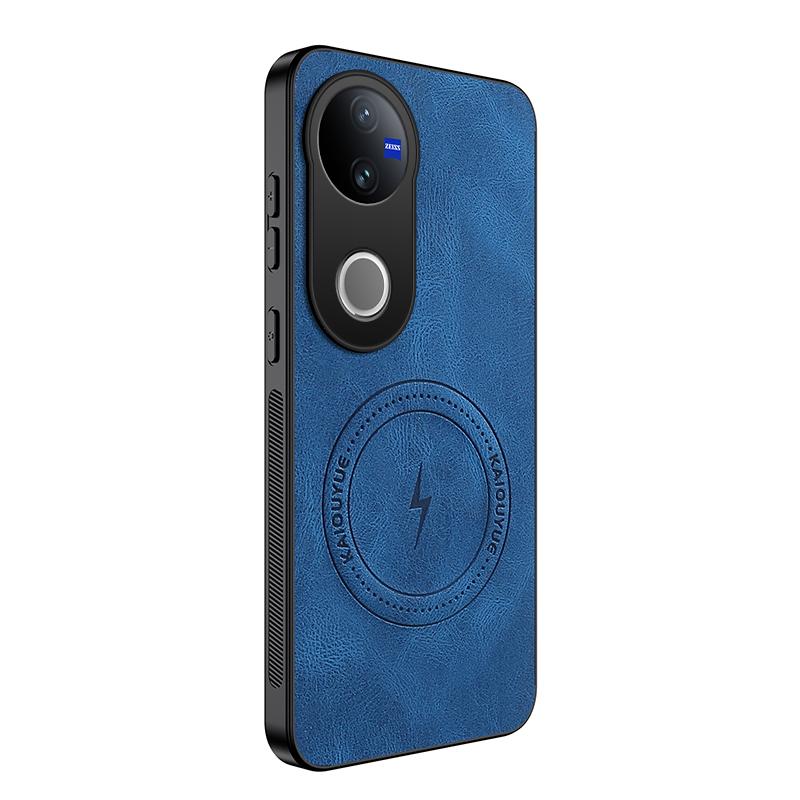 Для VIVO V50 Для Magsafe Модные Кожаные Противоударные Чехлы для Телефона Для Vivo V50 Lite Магнитная Беспроводная Зарядка Чехол V50