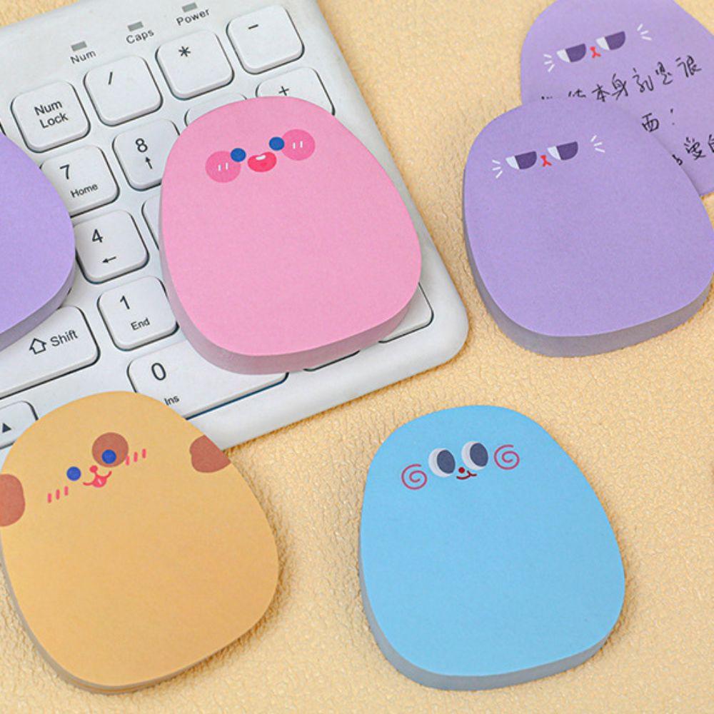 Posted Tabs 60 Sheets Sticky Notes Colored Cartoon Messages Sticking Paper Ins Kawaii Message Paper Office