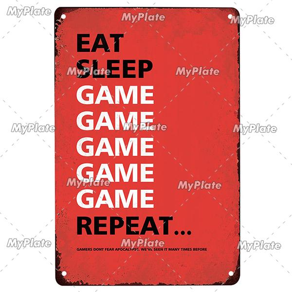 [MyPlate] Game Metal Sign Retro Sign Tin Sign Indoor Party Sign Pub Club Plate Bar Sign Pub Club Plate Summer Home Decor