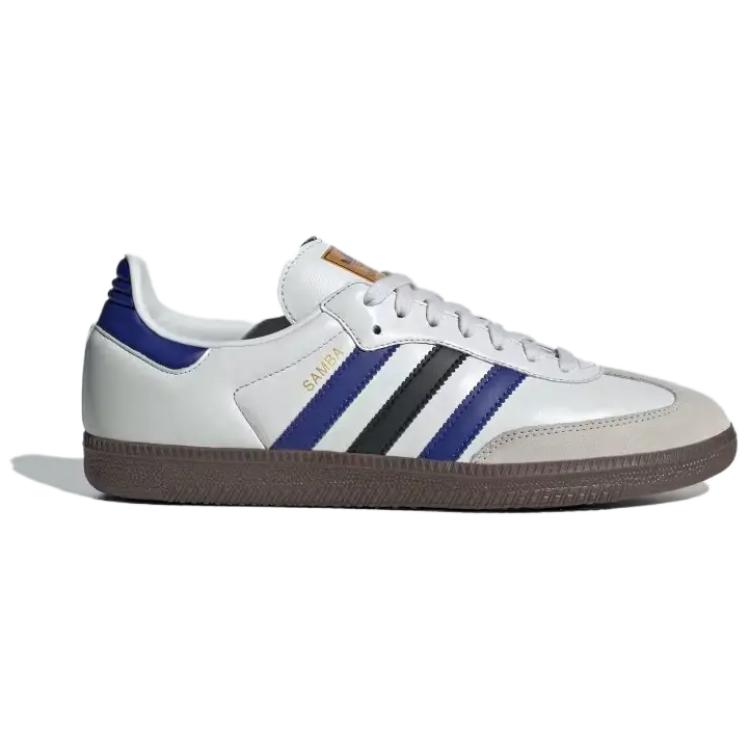 Adidas Кроссовки Samba OG White Active Blue Unisex, кристально-белые, матово-золотые ID1381