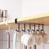 1Pc Black Kitchen Hanger Hook With No Marks Or Nails For Storing Pots Shovels Hanging Pieces Kitchen Utensils Storage Racks Hook