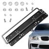 Auto License Plate Holder European Car License Plate Frame Stylish Stainless Steel Number Plate Bracket Vehicle Accessories