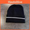Knitted Hat Fluorescent Rolled Hem Design For Winter Warmth Stylish Cold Weather
