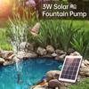 Solar Water Pump Kit Solar Fountain Pump for Bird Bath with 3W 5V Solar Panel 7 Nozzles Max. Water