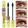 4D Waterproof Mascara Dual Effect Natural Lengthening Curling Volumizing Long Lasting Smudge Proof Eyelash Enhancer for Daily Makeup