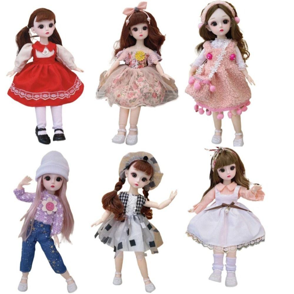 Съемные суставы 30 см Куклы для младенцев Гуманоидная кукла Платье BJD Кукла Девочка Кукла-принцесса Для детей